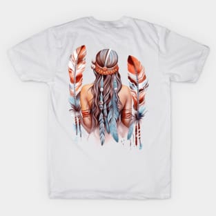 Native American Back Woman #3 T-Shirt